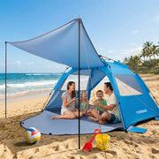 Yorbay Pop - Up Strandzelt mit Vorzelt & Zubehör, UV50+ – 220×150×125 cm - YP027-W027 - 8 - yorbiy.com