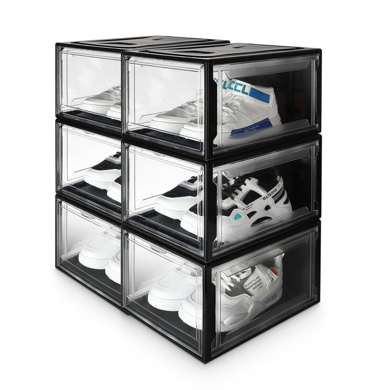 Yorbay Super transparent Schuhbox Schwarz - 2xB57 - 15 - yorbiy.com