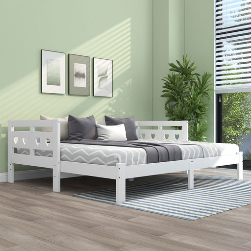 Tagesbettgestell, ausziehbar, weiß, 90x200 cm - YB-891516AAW - 2 - yorbiy.com