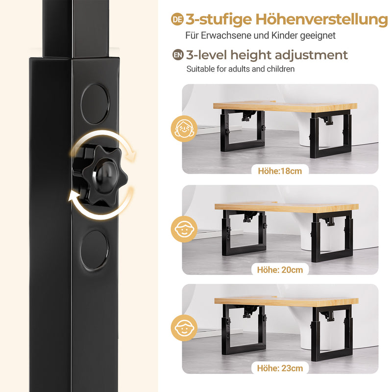 Yorbay Toilettenhocker für Kinder und Erwachsene, höhenverstellbar, klappbar - YB063 - T058 - 5 - yorbiy.com