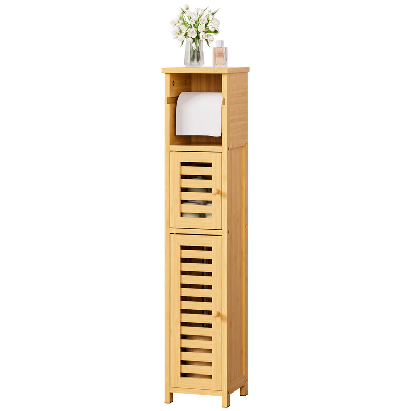 Yorbay schmaler Bambus Toilettenpapierhalter mit Stauraum - YC010-Z124 - 1 - yorbiy.com