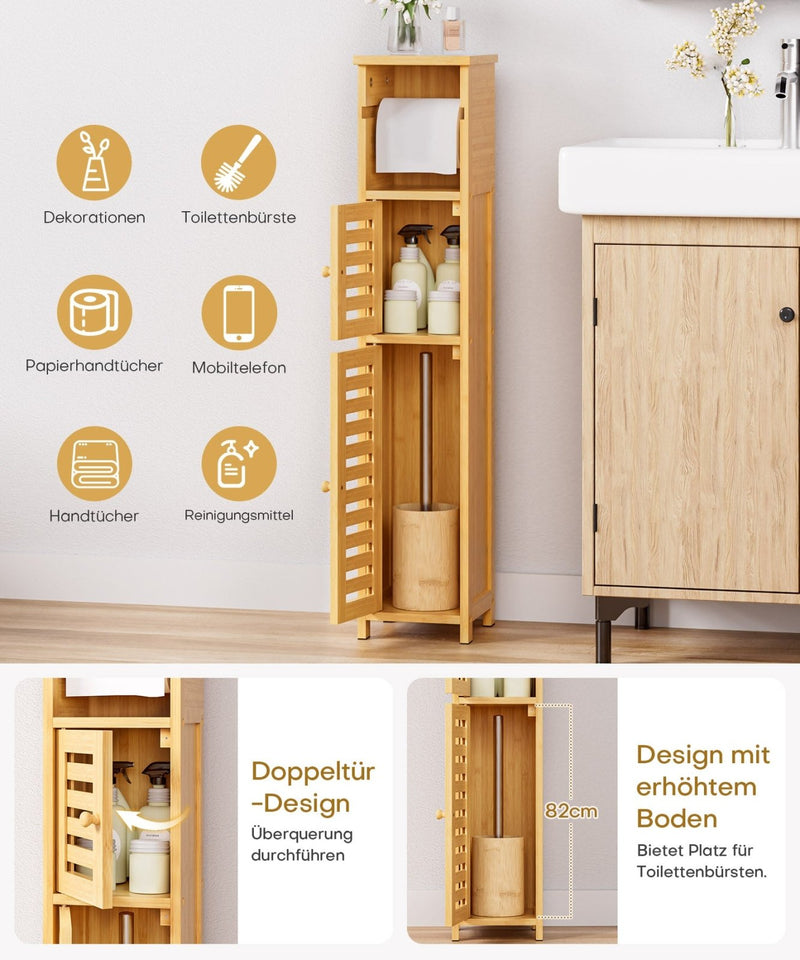 Yorbay schmaler Bambus Toilettenpapierhalter mit Stauraum - YC010-Z124 - 4 - yorbiy.com