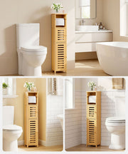 Yorbay schmaler Bambus Toilettenpapierhalter mit Stauraum - YC010-Z124 - 7 - yorbiy.com