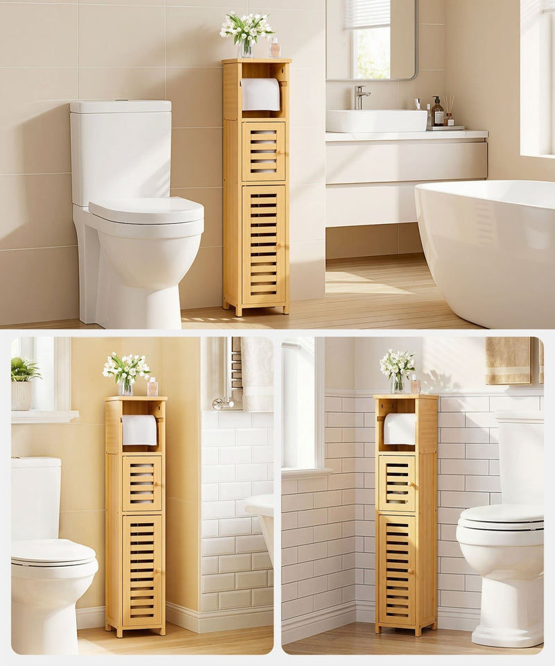 Yorbay schmaler Bambus Toilettenpapierhalter mit Stauraum - YC010-Z124 - 7 - yorbiy.com