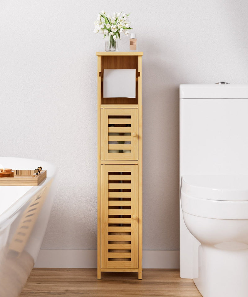 Yorbay schmaler Bambus Toilettenpapierhalter mit Stauraum - YC010-Z124 - 8 - yorbiy.com