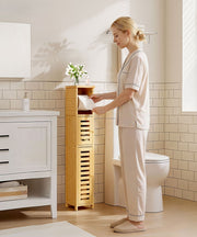 Yorbay schmaler Bambus Toilettenpapierhalter mit Stauraum - YC010-Z124 - 9 - yorbiy.com
