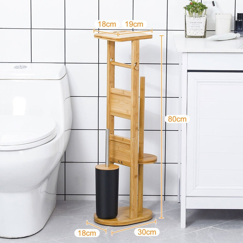 Yorbay Stand WC-Garnitur aus Bambus 06