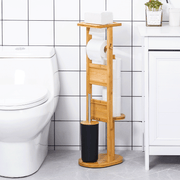 Yorbay Stand WC-Garnitur aus Bambus 02