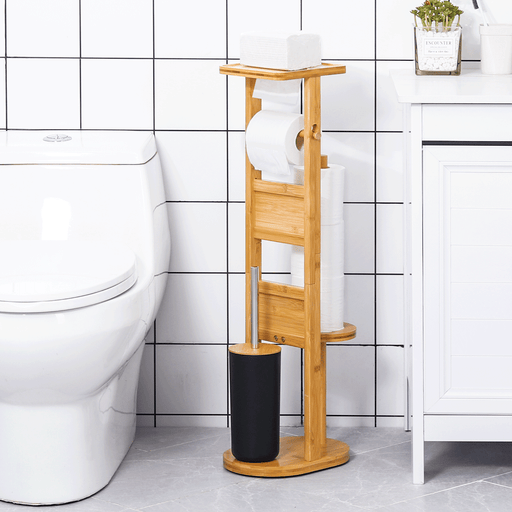 Yorbay Stand WC-Garnitur aus Bambus 02
