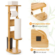 Yorbay Stand WC-Garnitur aus Bambus 04
