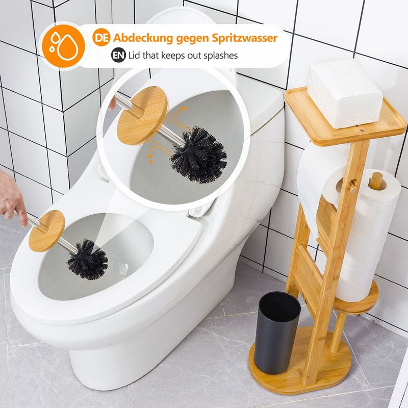Yorbay Stand WC-Garnitur aus Bambus 03