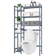Yorbay Toilettenregal aus Bambus mit 2 Aufbewahrungsboxen und höhenverstellbaren Ablagen - YB036 - Z073 - 13 - yorbiy.com