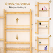 Yorbay Toilettenregal aus Bambus mit 2 Aufbewahrungsboxen und höhenverstellbaren Ablagen 7 - yorbiy.com