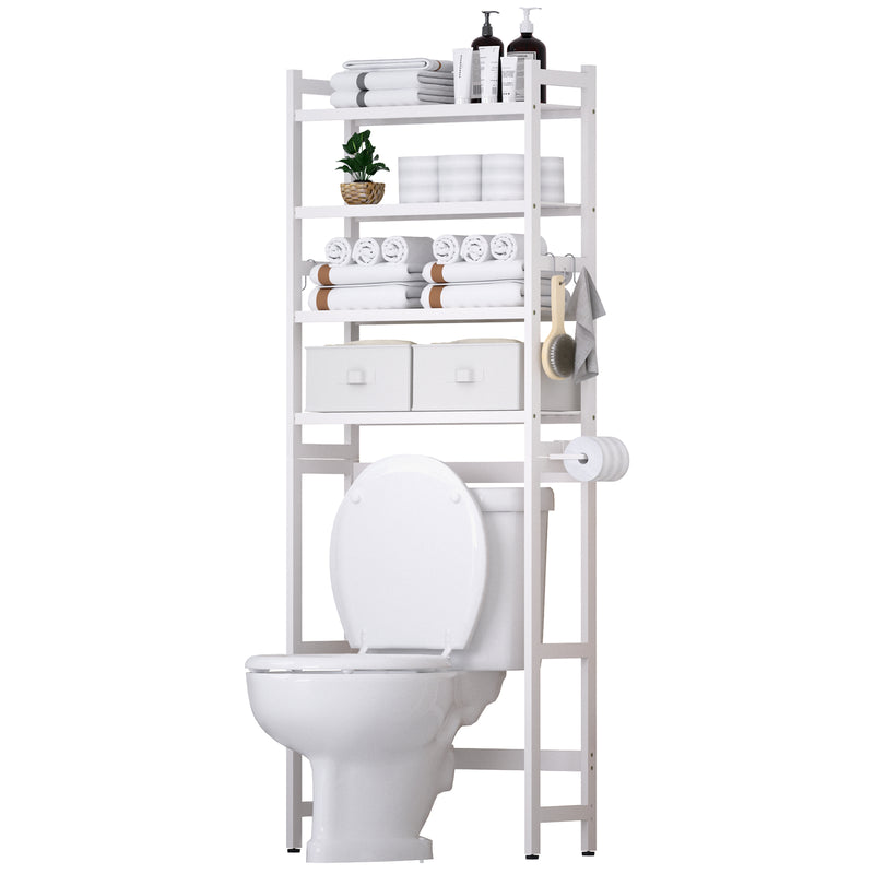 Yorbay Toilettenregal aus Bambus mit 2 Körben und 5 Haken - YB006-Z009 - 10 - yorbiy.com