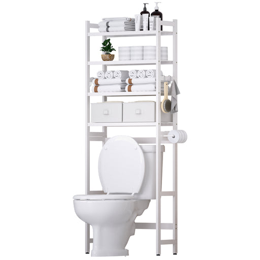 Yorbay Toilettenregal aus Bambus mit 2 Körben und 5 Haken - YB006-Z009 - 10 - yorbiy.com