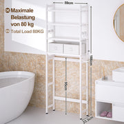 Yorbay Toilettenregal aus Bambus mit 2 Körben und 5 Haken - YB006-Z009 - 13 - yorbiy.com