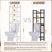 Yorbay Toilettenregal aus Bambus mit 2 Körben und 5 Haken - YB006-Z009 - 15 - yorbiy.com