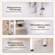 Yorbay Toilettenregal aus Bambus mit 2 Körben und 5 Haken - YB006-Z009 - 16 - yorbiy.com