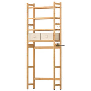 Yorbay Toilettenregal aus Bambus mit 2 Körben und 5 Haken - YB006 - Z008 - 1 - yorbiy.com