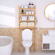 Yorbay Toilettenregal aus Bambus mit 2 Körben und 5 Haken - YB006-Z008 - 9 - yorbiy.com