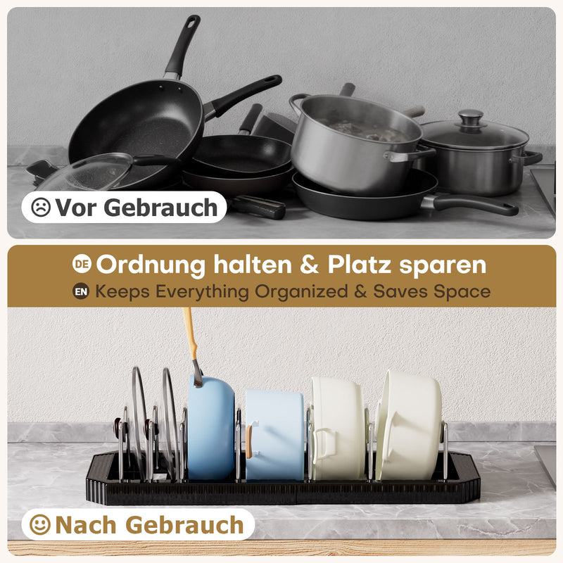 Yorbay ausziehbarer Topfdeckelhalter für bis zu 6 Töpfe oder Deckel - YB122-E022 - 16 - yorbiy.com