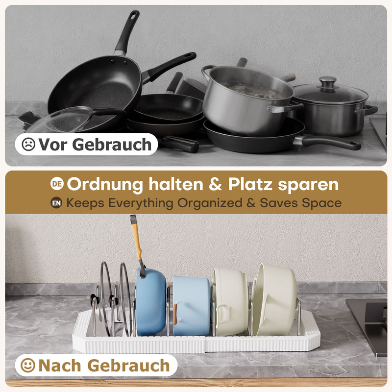 Yorbay ausziehbarer Topfdeckelhalter für bis zu 6 Töpfe oder Deckel - YB122-E022 - 4 - yorbiy.com