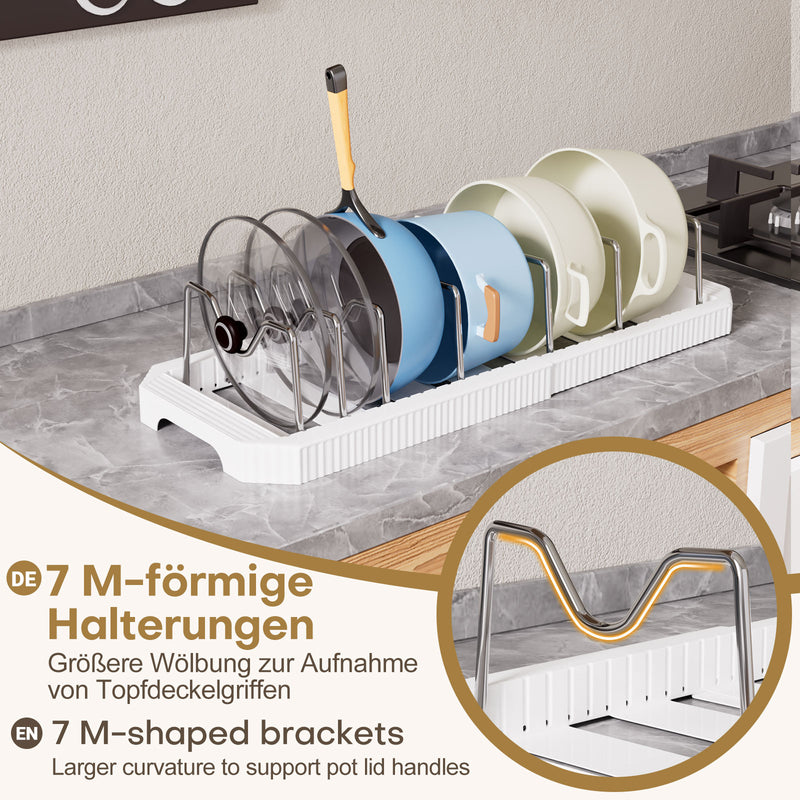 Yorbay ausziehbarer Topfdeckelhalter für bis zu 6 Töpfe oder Deckel - YB122-E022 - 6 - yorbiy.com
