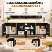 Yorbay TV Lowboard 120 cm mit offenen Fächern und Türen - YW031-D104 - 5 - yorbiy.com