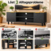 Yorbay TV Lowboard 120 cm mit offenen Fächern und Türen - YW031-D104 - 6 - yorbiy.com