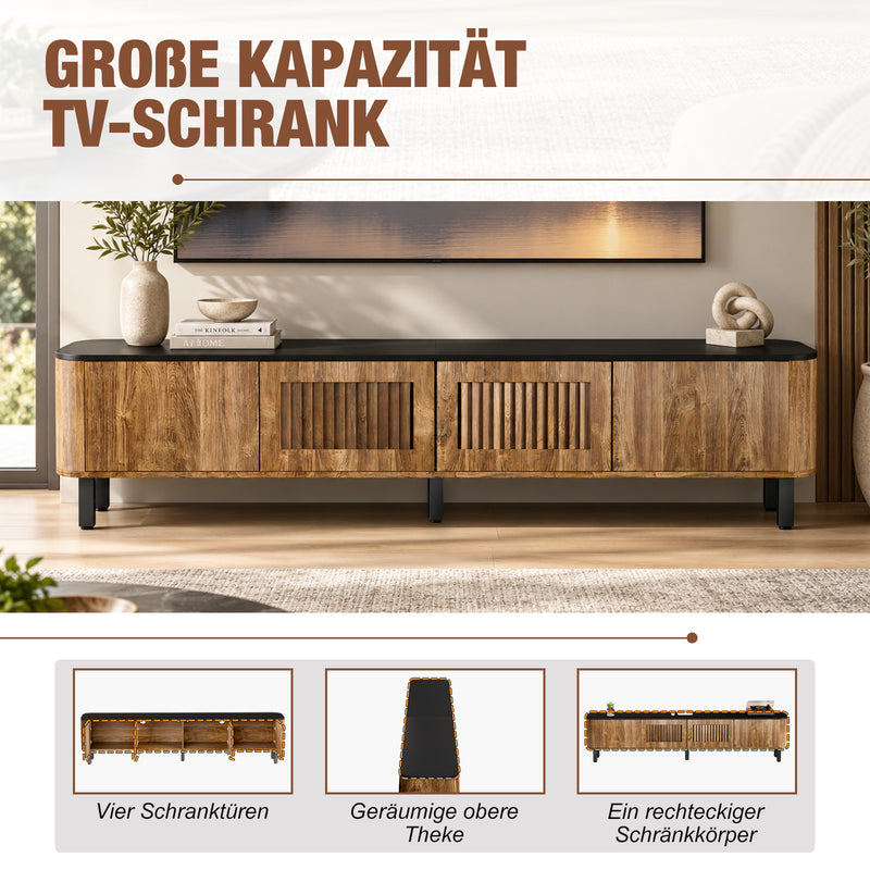 Yorbay TV Lowboard 190 cm mit 4 Türen, Stauraum - YW026-D096 - 2 - yorbiy.com