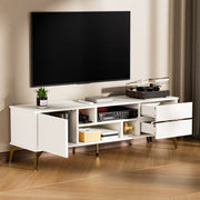 Yorbay TV-Lowboard 147 cm weiß mit LED-Beleuchtung - YW020-D089 - 3 - yorbiy.com