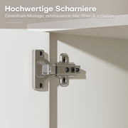 Yorbay TV-Lowboard 147 cm weiß mit LED-Beleuchtung - YW020-D089 - 5 - yorbiy.com