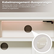 Yorbay TV-Lowboard 147 cm weiß mit LED-Beleuchtung - YW020-D089 - 7 - yorbiy.com
