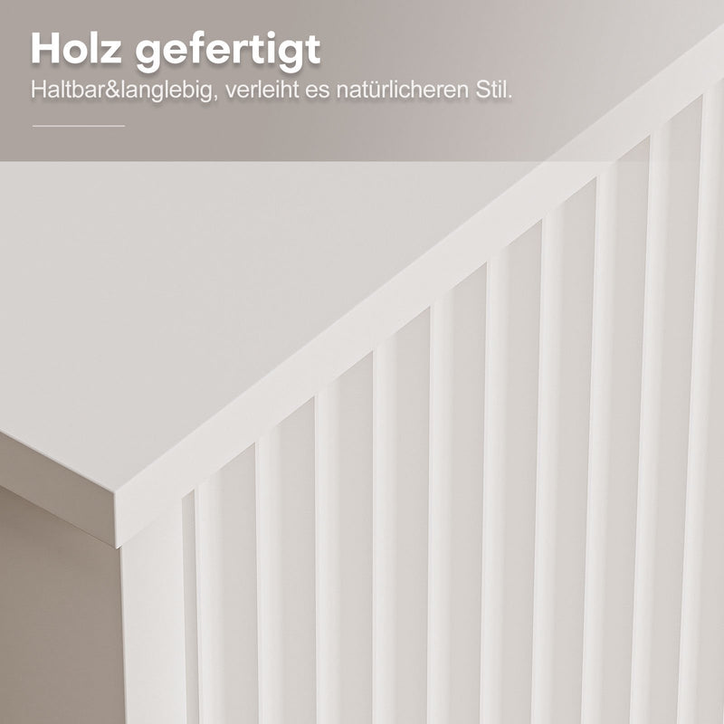 Yorbay TV - Bank mit Türen & offenen Fächern, weiß, 147 cm - YB096-D060 - 9 - yorbiy.com