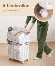Yorbay Wäschekorb auf Rollen mit Griffen - YB075-W023 - 14 - yorbiy.com