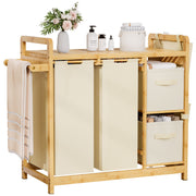 Yorbay Wäschekorb Regal 140L mit 4 Fächern - YB136-Z122 - 2 - yorbiy.com