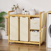 Yorbay Wäschekorb Regal 140L mit 4 Fächern - YB136-Z122 - 3 - yorbiy.com