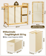 Yorbay Wäschekorb Regal 140L mit 4 Fächern - YB136-Z122 - 4 - yorbiy.com