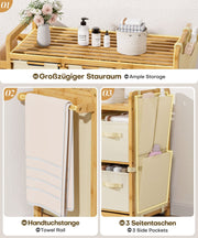 Yorbay Wäschekorb Regal 140L mit 4 Fächern - YB136-Z122 - 6 - yorbiy.com
