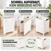 Yorbay Faltbarer Wäschekorb mit Rollen und Griffen - YP031-W031 - 5 - yorbiy.com