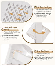 Yorbay Wäschesammler mit 4 Fächern aus Kunststoff auf Rollen - YP032-W032 - 19 - yorbiy.com