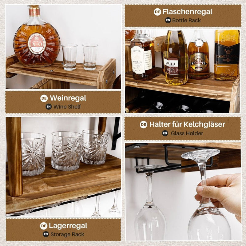 Yorbay Holz - Weinregal in Flugzeug - Design für die Wandmontage - D04 - 7 - yorbiy.com