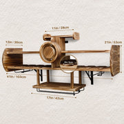Yorbay Holz - Weinregal in Flugzeug - Design für die Wandmontage - D04 - 5 - yorbiy.com