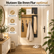 Yorbay Wandgarderobe mit Ablage und Kleiderstange - YW027-D098 - 9 - yorbiy.com