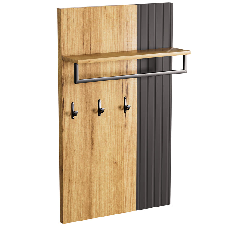 Yorbay Wandgarderobe mit Ablage und Kleiderstange - YW027-D098 - 12 - yorbiy.com