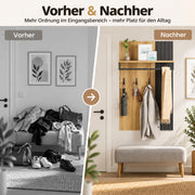 Yorbay Wandgarderobe mit Ablage und Kleiderstange - YW027-D098 - 4 - yorbiy.com