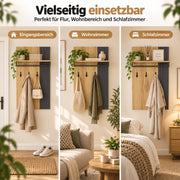 Yorbay Wandgarderobe mit Ablage und Kleiderstange - YW027-D098 - 6 - yorbiy.com