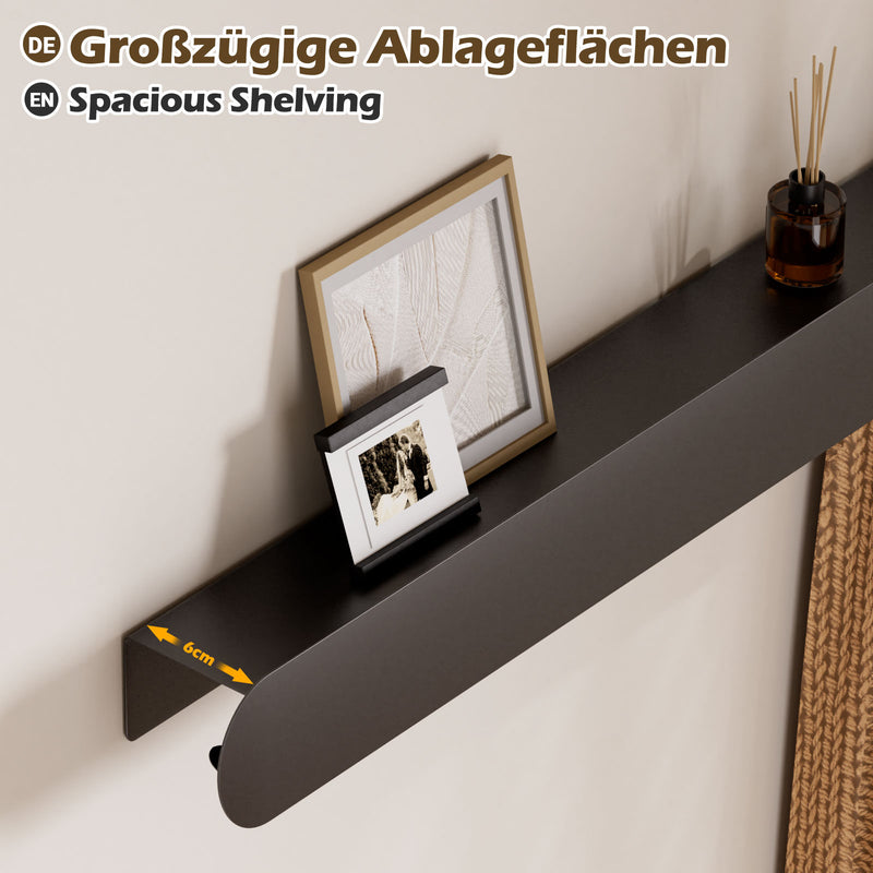 Yorbay Metall Wandgarderobe mit Ablage und 6 Haken - YM001-N001 - 6 - yorbiy.com