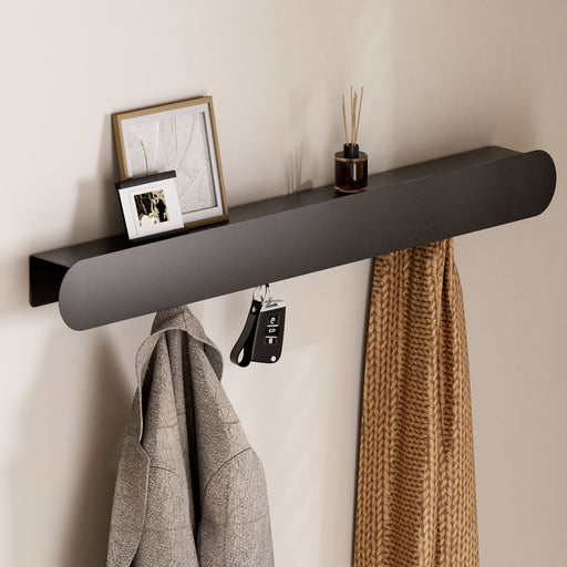 Yorbay Metall Wandgarderobe mit Ablage und 6 Haken - YM001-N001 - 2 - yorbiy.com