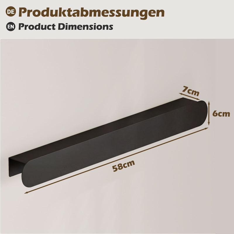 Yorbay Metall Wandgarderobe mit Ablage und 6 Haken - YM001-N001 - 3 - yorbiy.com